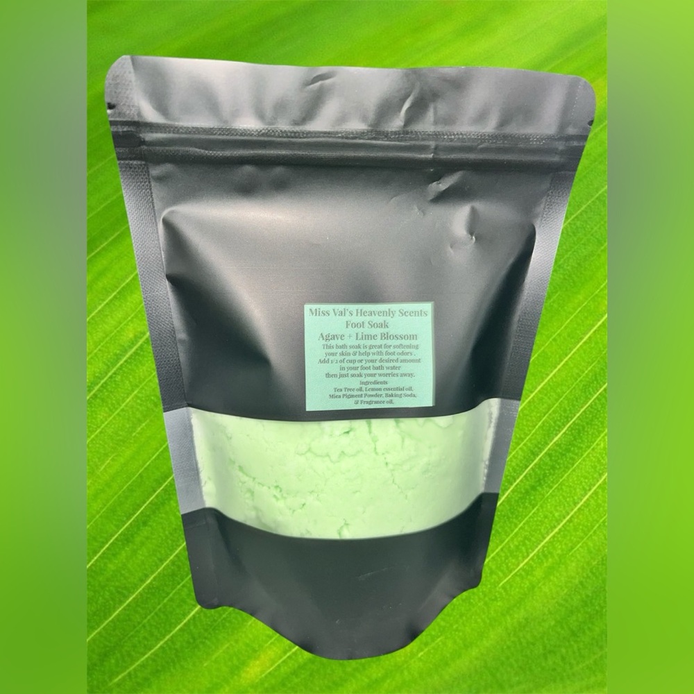 Agave + Lime Blossom Foot Soak Handmade With Love 15oz Miss Val’s Heavenly Scent